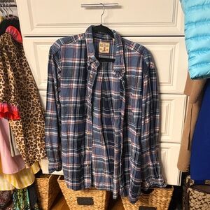 RedHead Navy and White Plaid Shirt